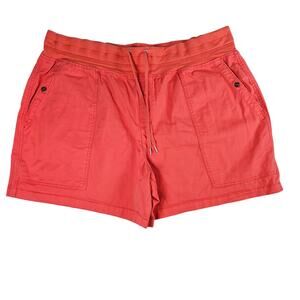 Terra & Sky Plus Sz 4X Red Cotton Blend Casual Utility Pockets Pull-On Shorts